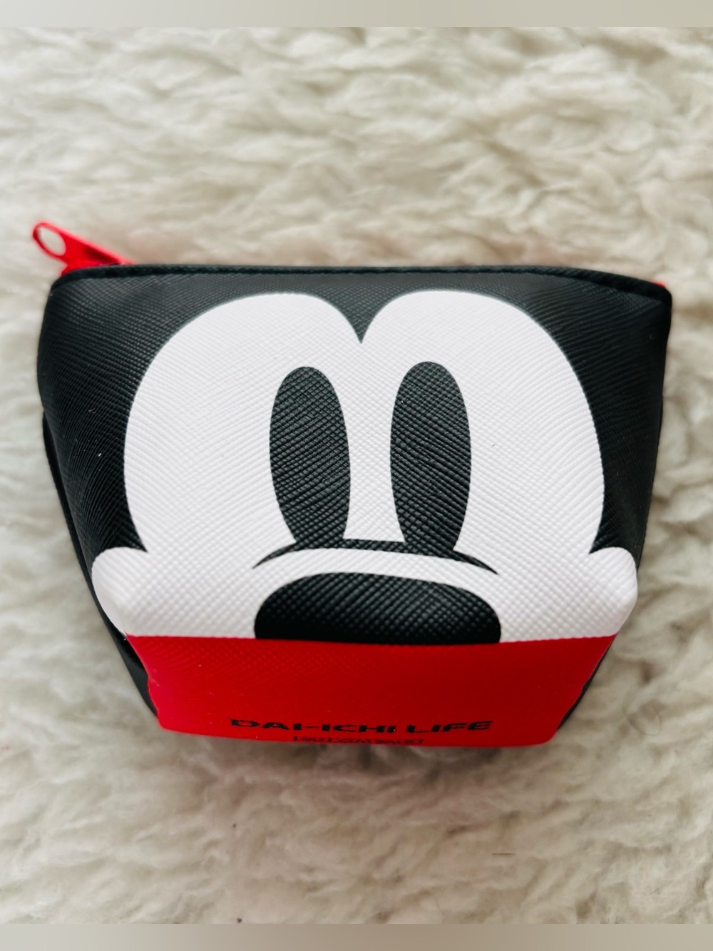 Mickey Mouse Disney Faux Leather Multicolor Coin Purse 4”x3”x2”